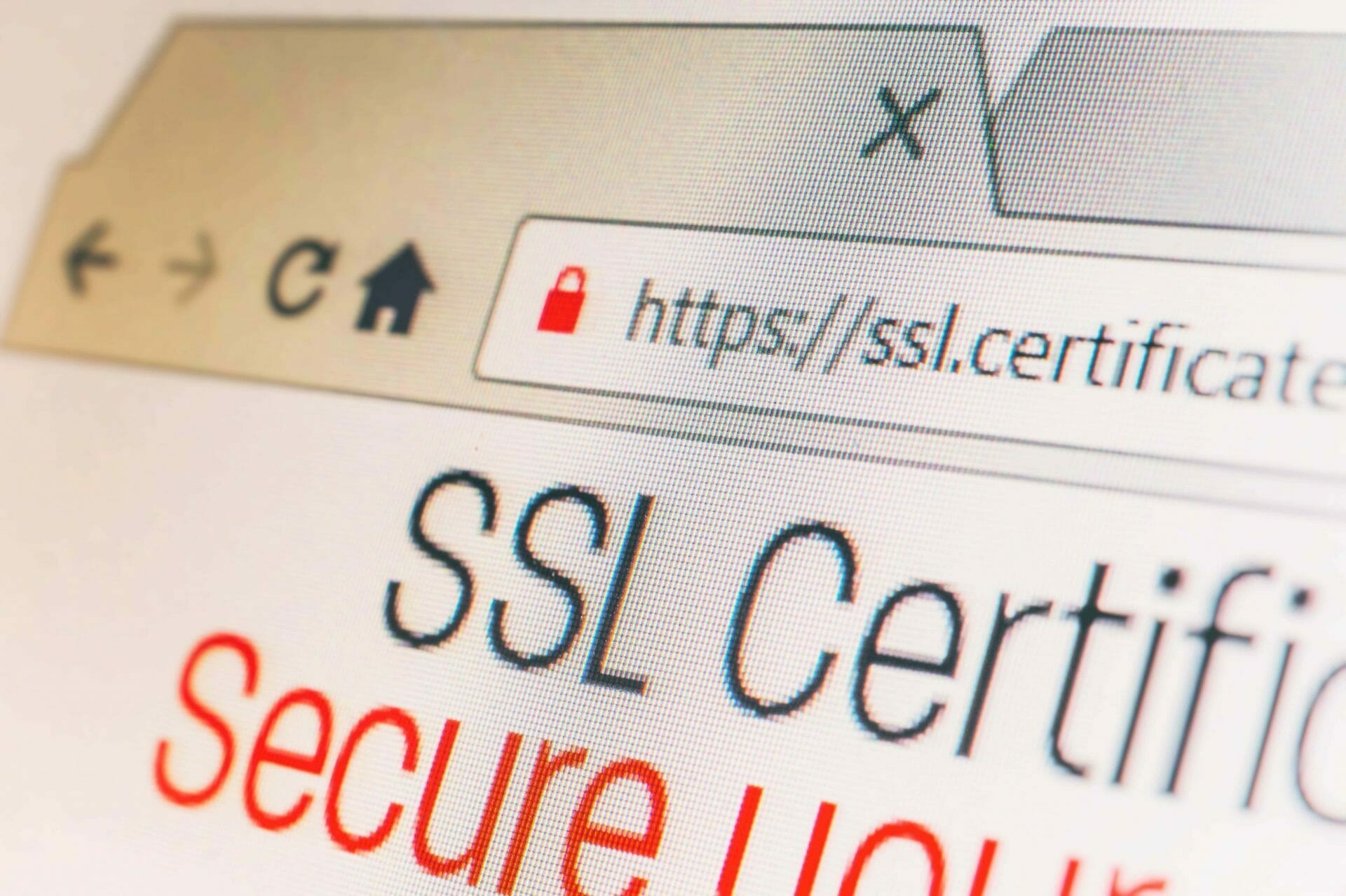 HTTPS SSL Certificate displaying in a browser.