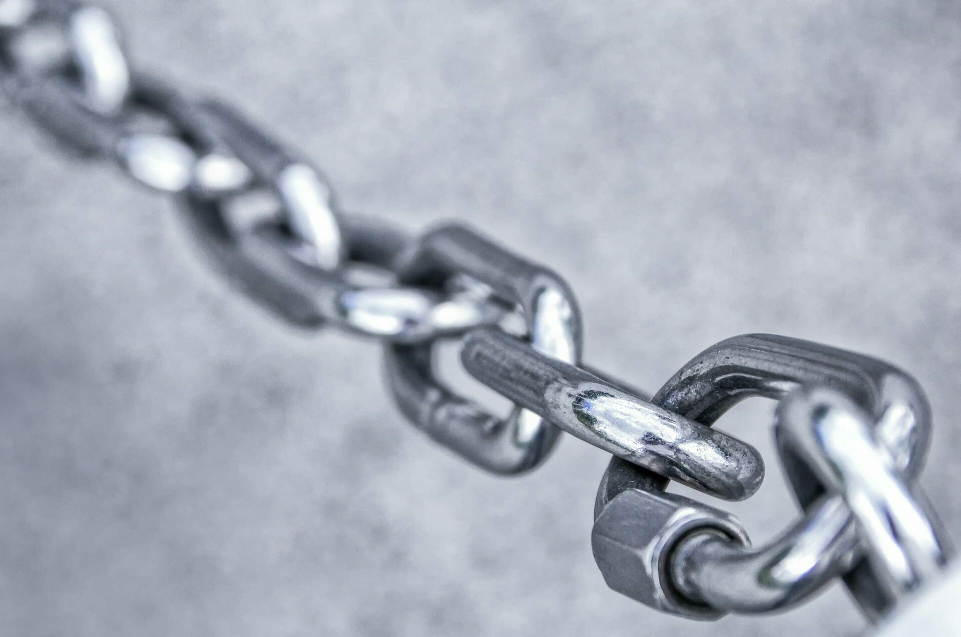 Close-up of a thick chain