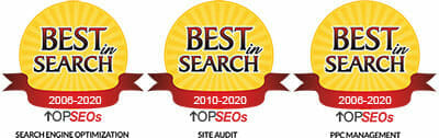 TopSEOs awards for SEO, Site Audit and PPC Management