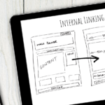 drawing showing internal linking from one webpage to another