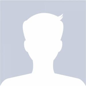 Silhouette of a man's head and shoulders