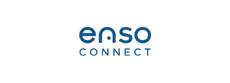 Image of the Enso Connect logo with the brand name in lowercase blue letters. The word "enso" is bold and larger, positioned above the word "connect." The background is white.