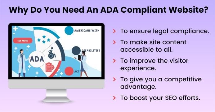 List of Reasons why you need ADA Compliant Website