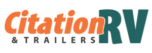 Logo with the text "Citation RV & Trailers" in orange and black.