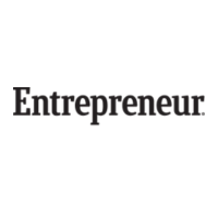 The image shows the word "Entrepreneur" written in black, bold, serif font on a white background.